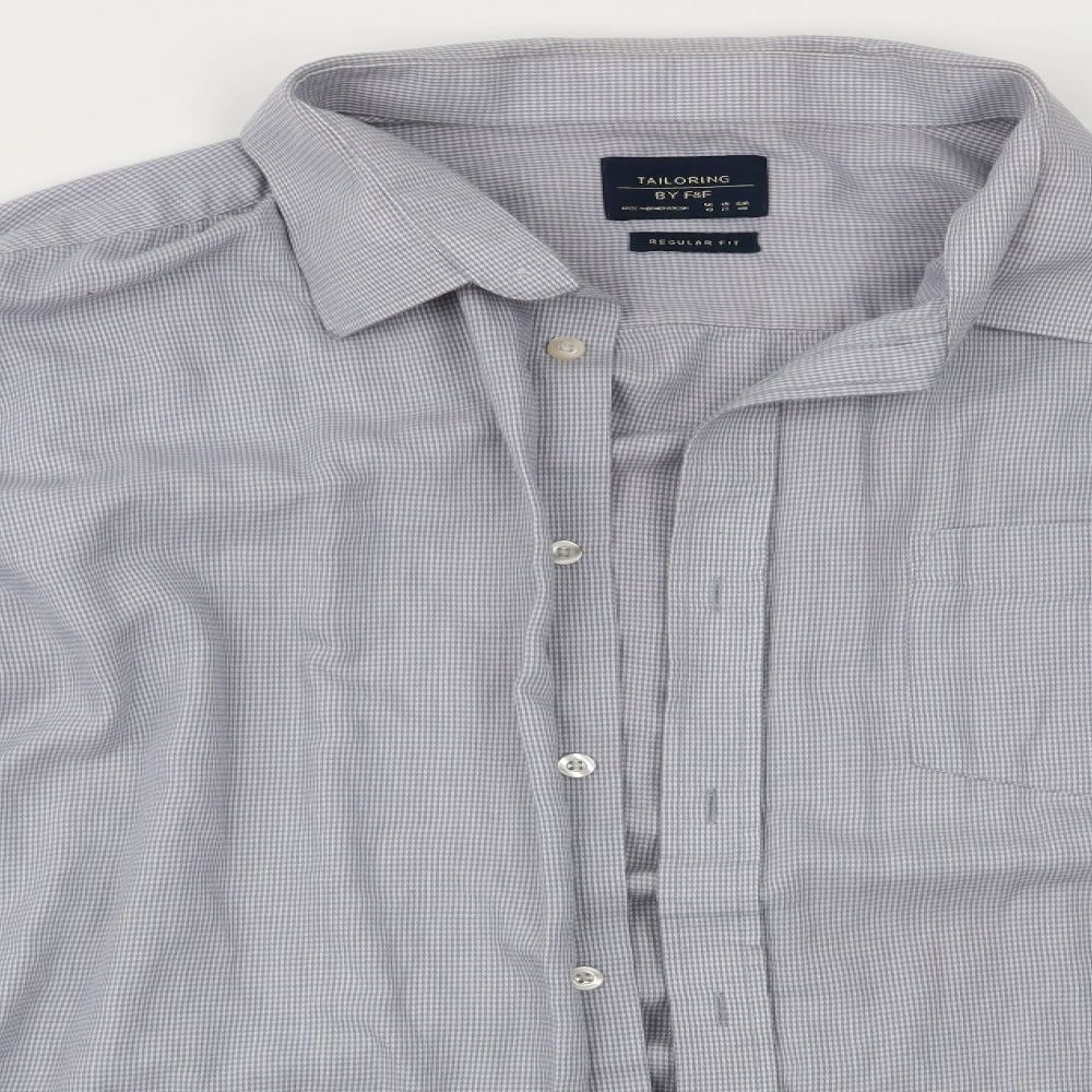 F&F Mens Blue    Dress Shirt Size 19