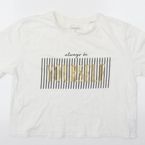 Outfit Girls White   Basic T-Shirt Size 12 Years