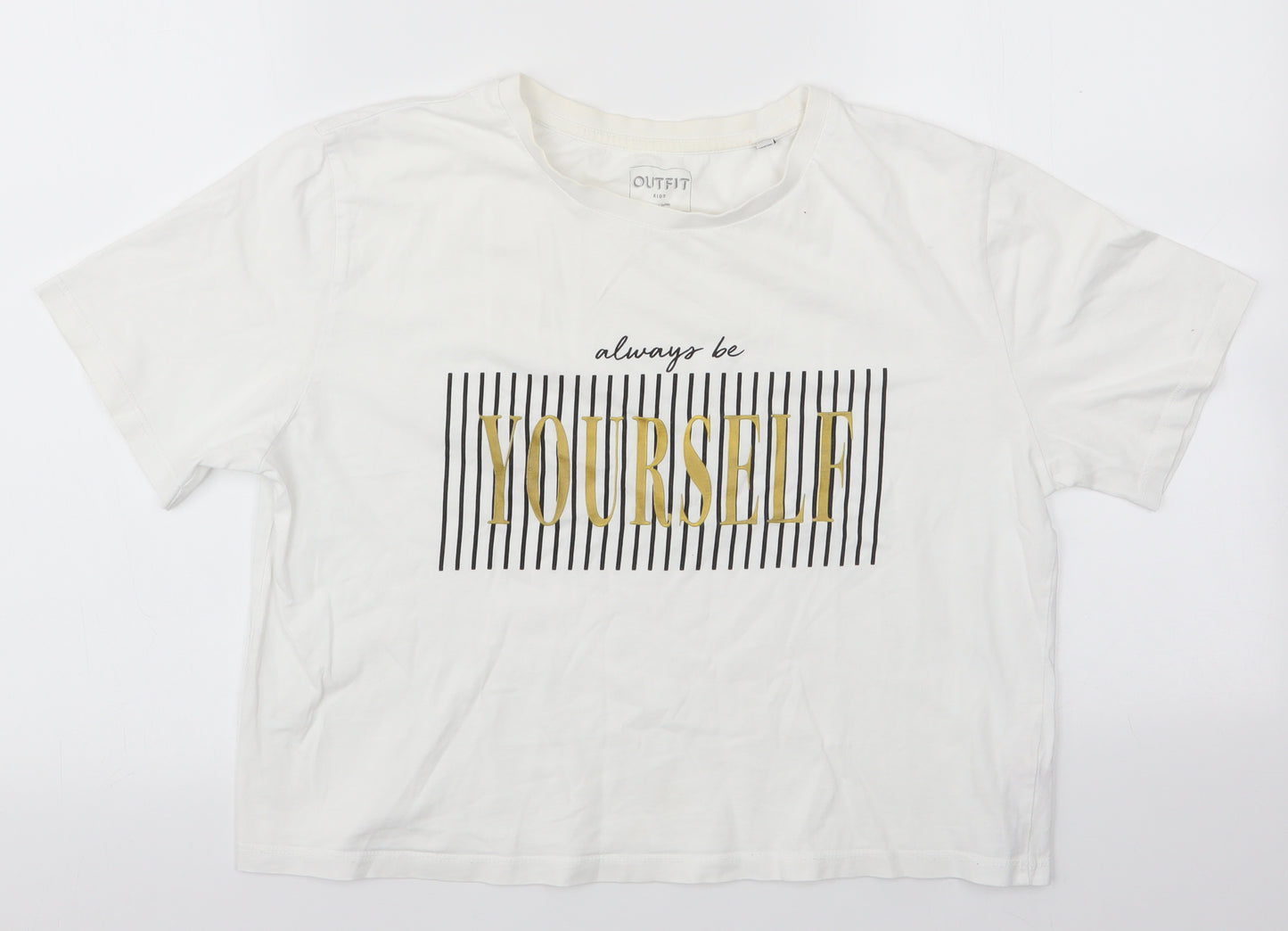 Outfit Girls White   Basic T-Shirt Size 12 Years