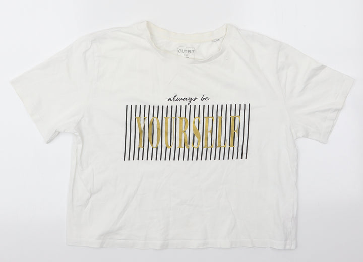 Outfit Girls White   Basic T-Shirt Size 12 Years