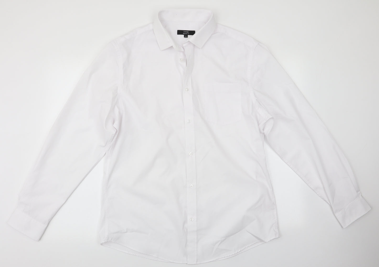 George Mens White    Dress Shirt Size 16.5