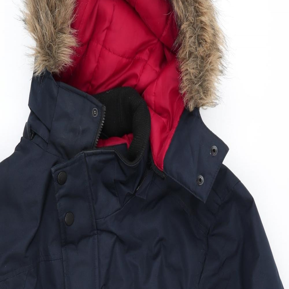 Brave Soul Mens Blue   Overcoat Coat Size L