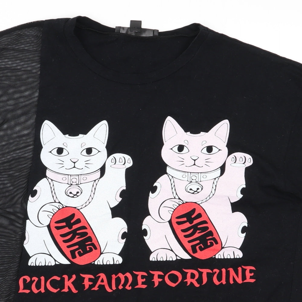 Missguided Mens Black    T-Shirt Size S