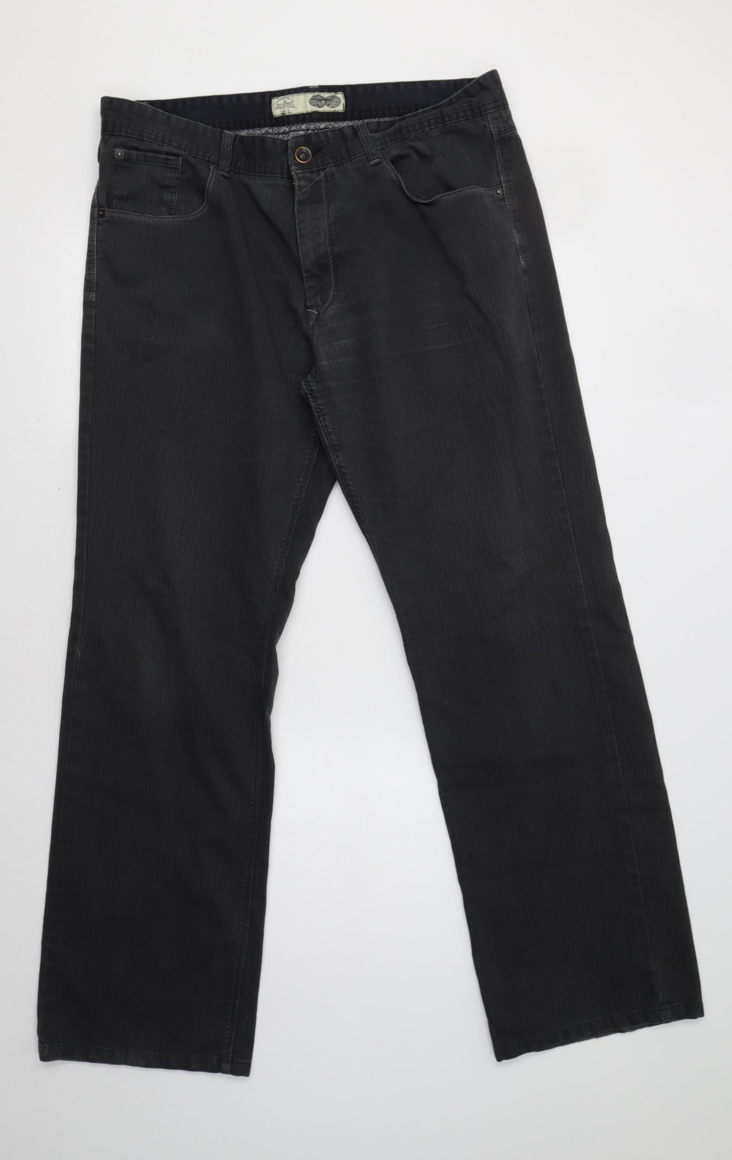 Preworn Mens Grey  Denim Bootcut Jeans Size 38 L32 in