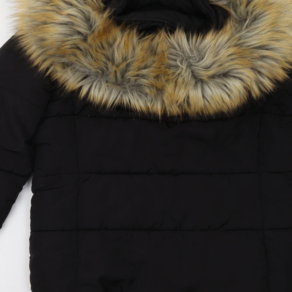 Topshop Womens Black   Puffer Jacket Jacket Size 6