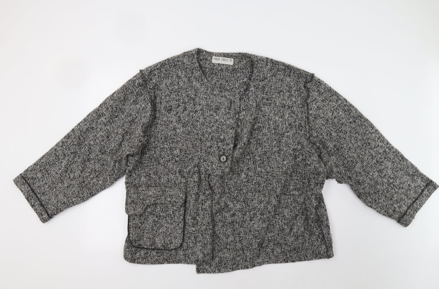 Maria Dahlh Womens Grey   Overcoat Coatigan Size XL