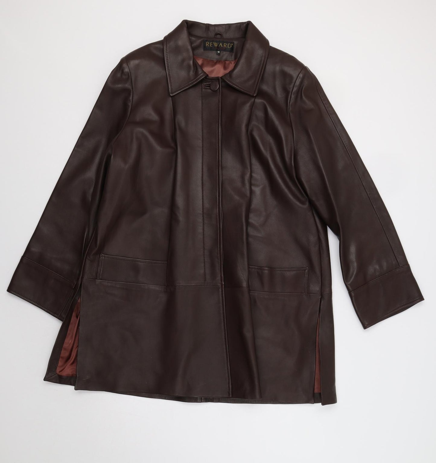 Reward Womens Brown   Overcoat Coat Size 14