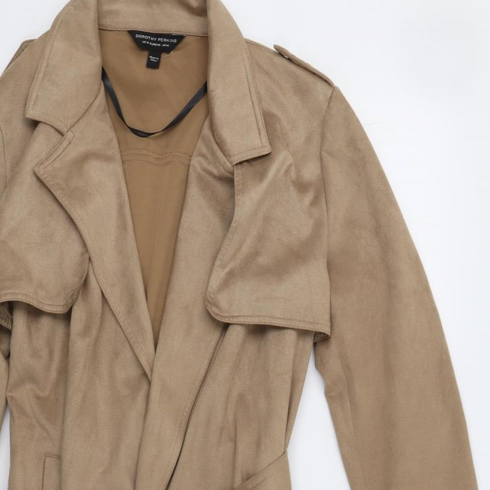 Dorothy Perkins Womens Beige   Trench Coat Coat Size 14