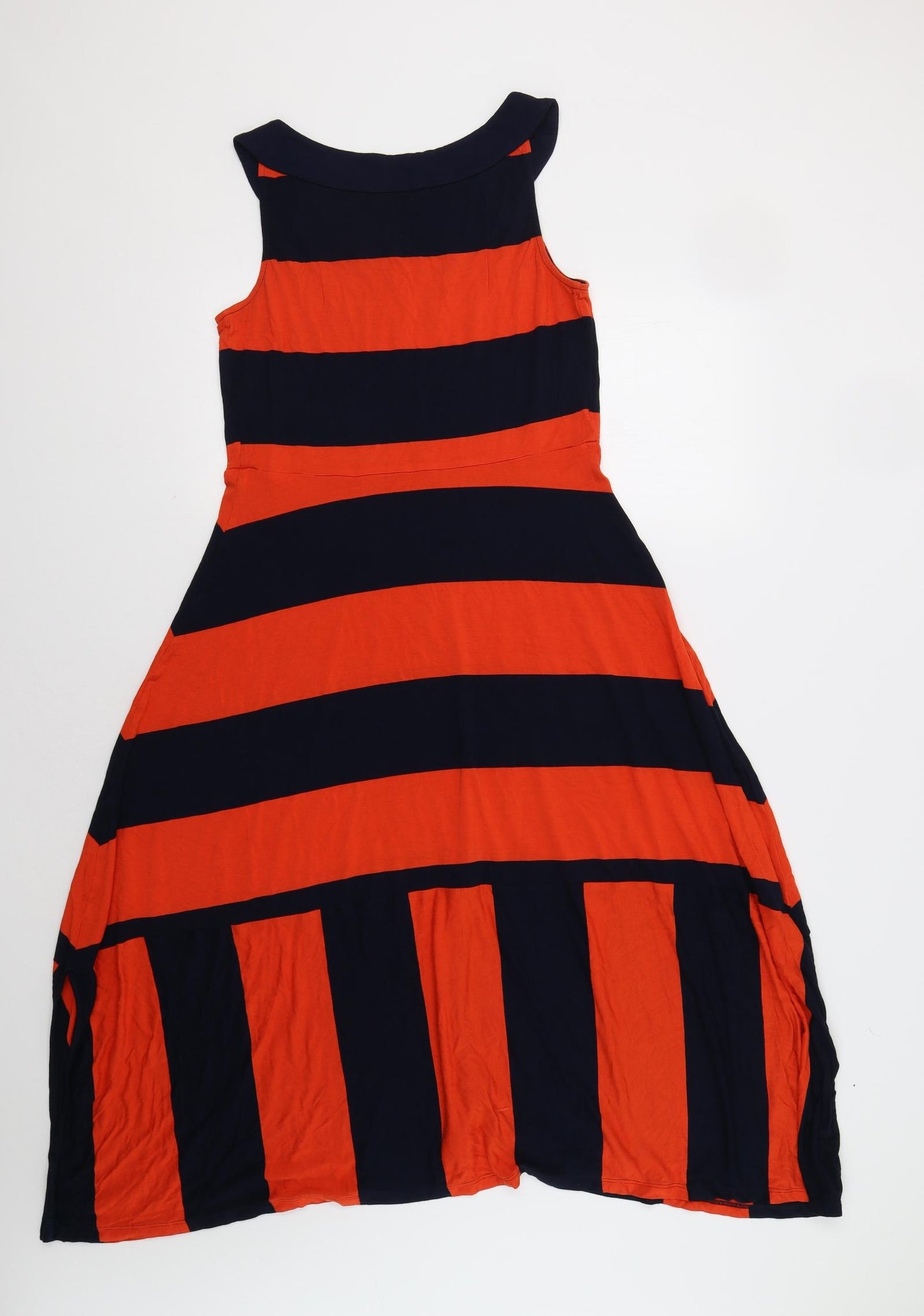 Roman Womens Red Striped  Maxi  Size 12