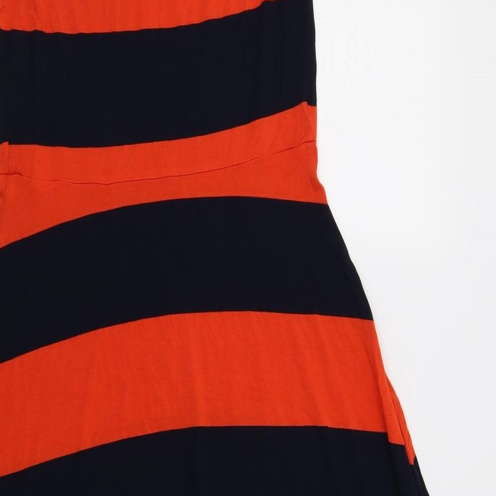 Roman Womens Red Striped  Maxi  Size 12