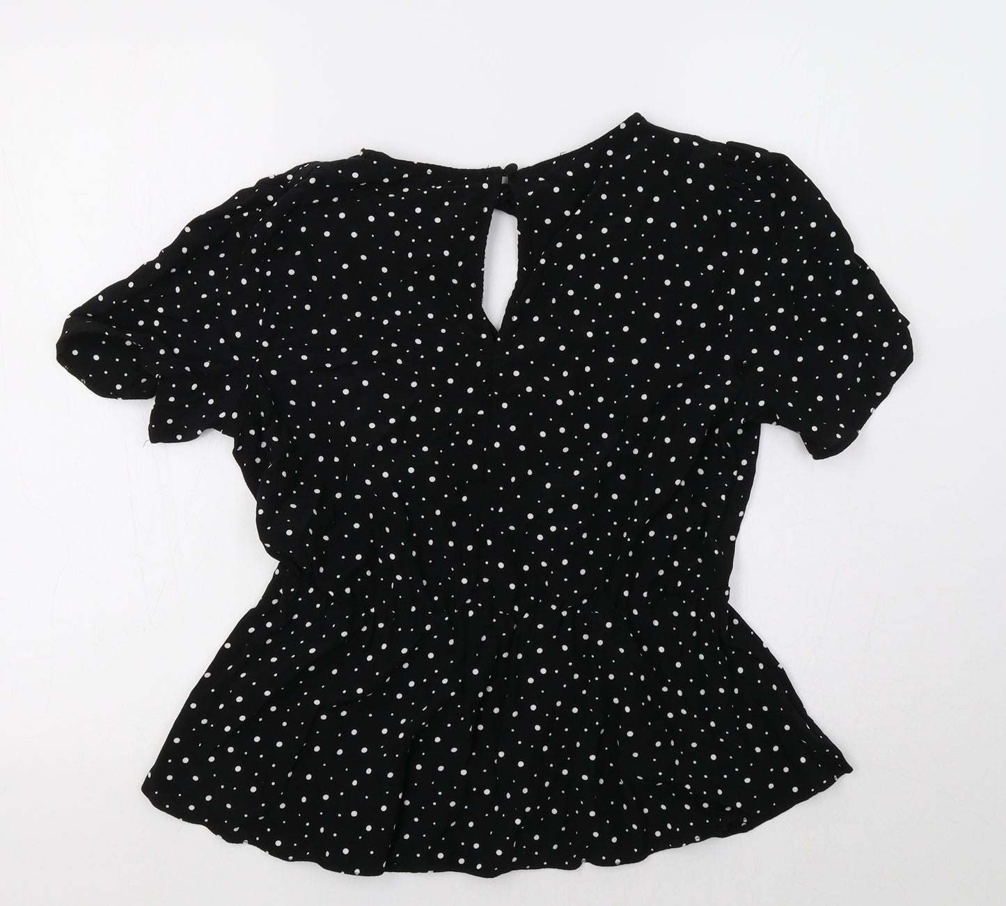 River Island Womens Black Polka Dot  Basic Blouse Size 14