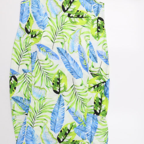 Roman Womens Green Floral  A-Line  Size 10