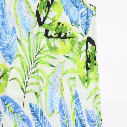 Roman Womens Green Floral  A-Line  Size 10