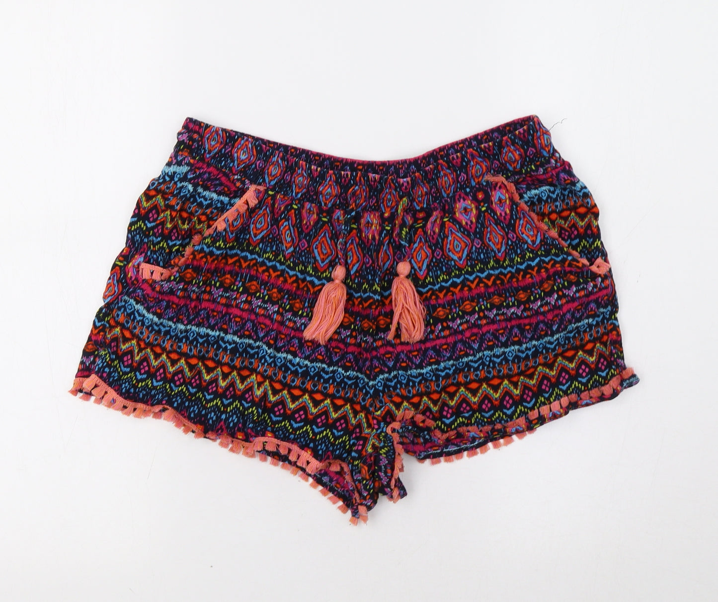 George Womens Multicoloured Geometric  Bermuda Shorts Size 12
