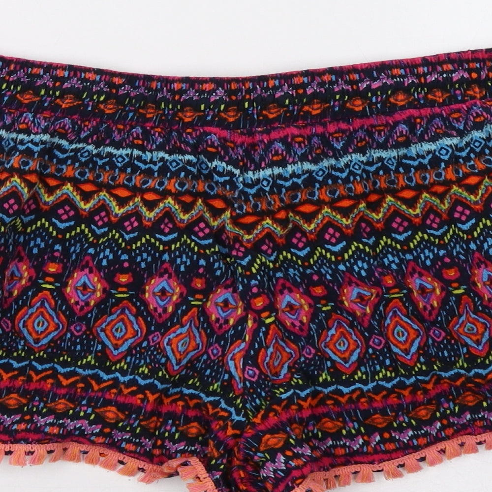 George Womens Multicoloured Geometric  Bermuda Shorts Size 12
