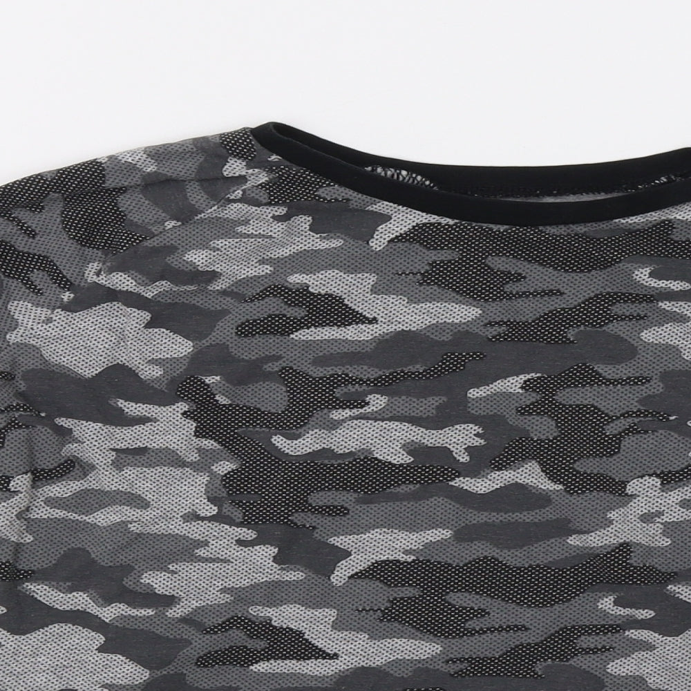 George Boys Grey Camouflage  Basic T-Shirt Size 11-12 Years