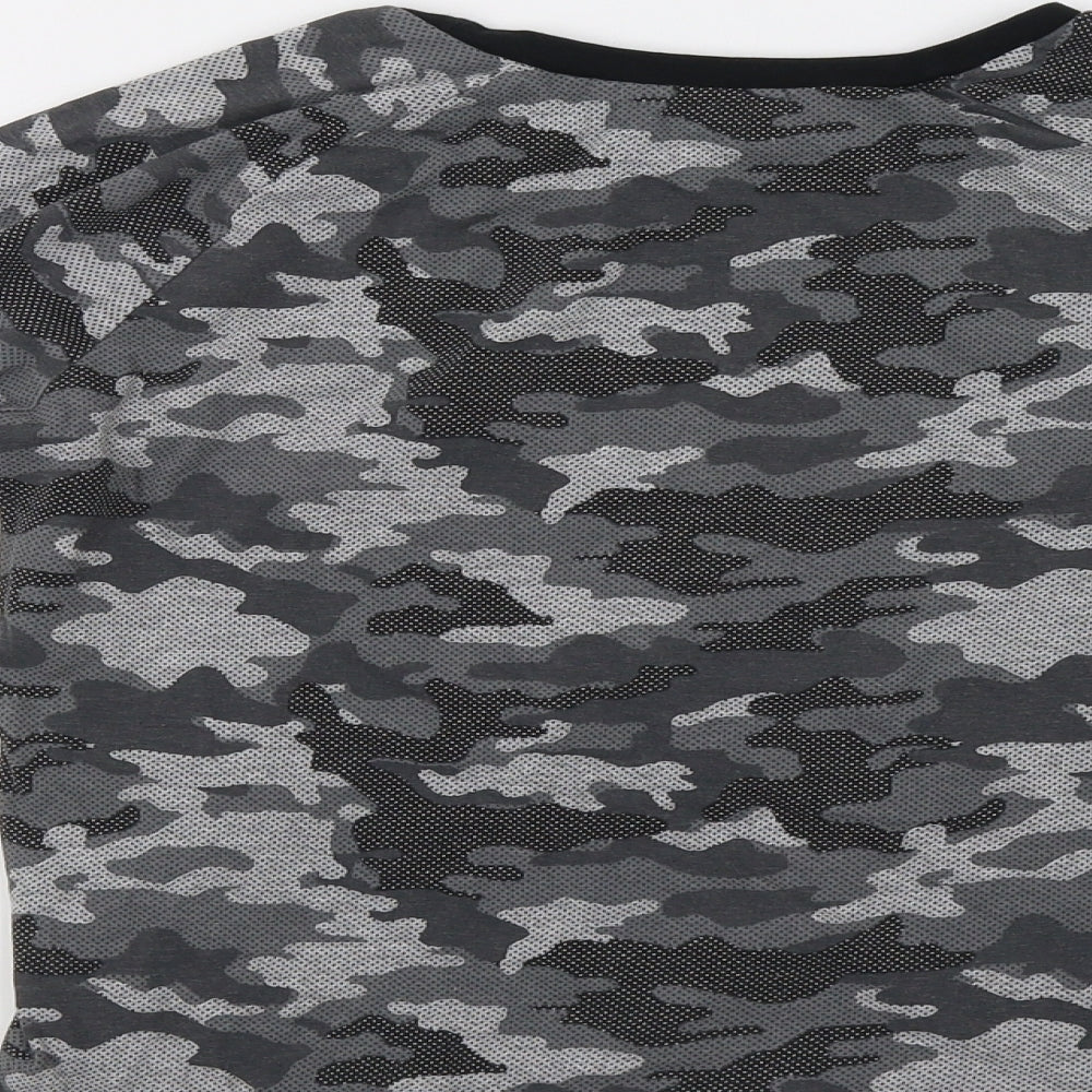 George Boys Grey Camouflage  Basic T-Shirt Size 11-12 Years