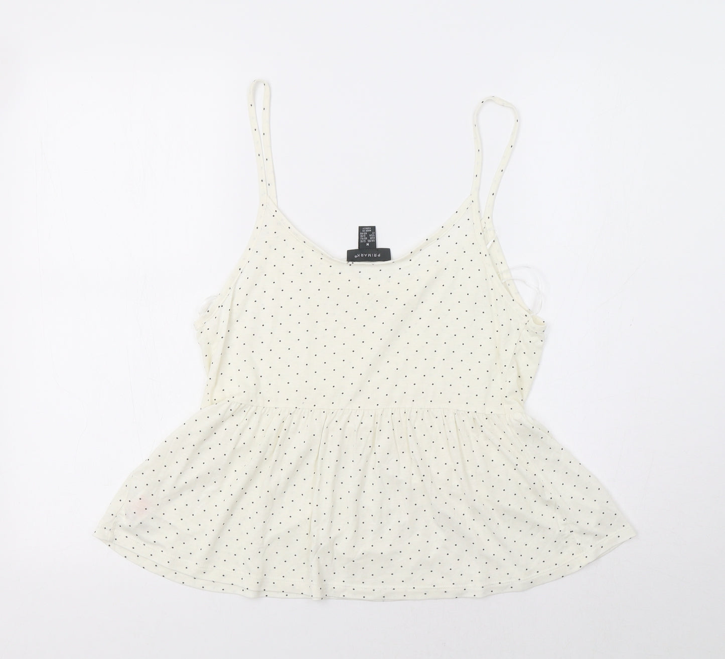 Primark Womens Ivory Polka Dot  Camisole Tank Size M