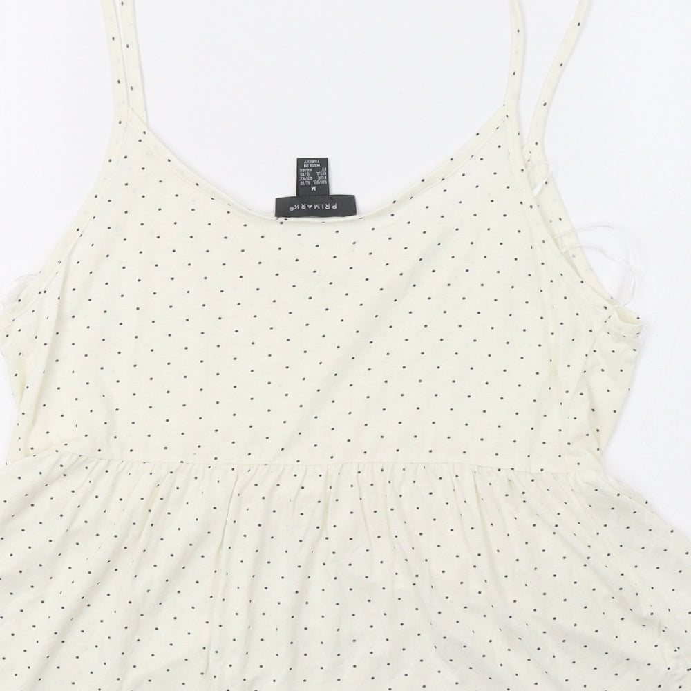 Primark Womens Ivory Polka Dot  Camisole Tank Size M