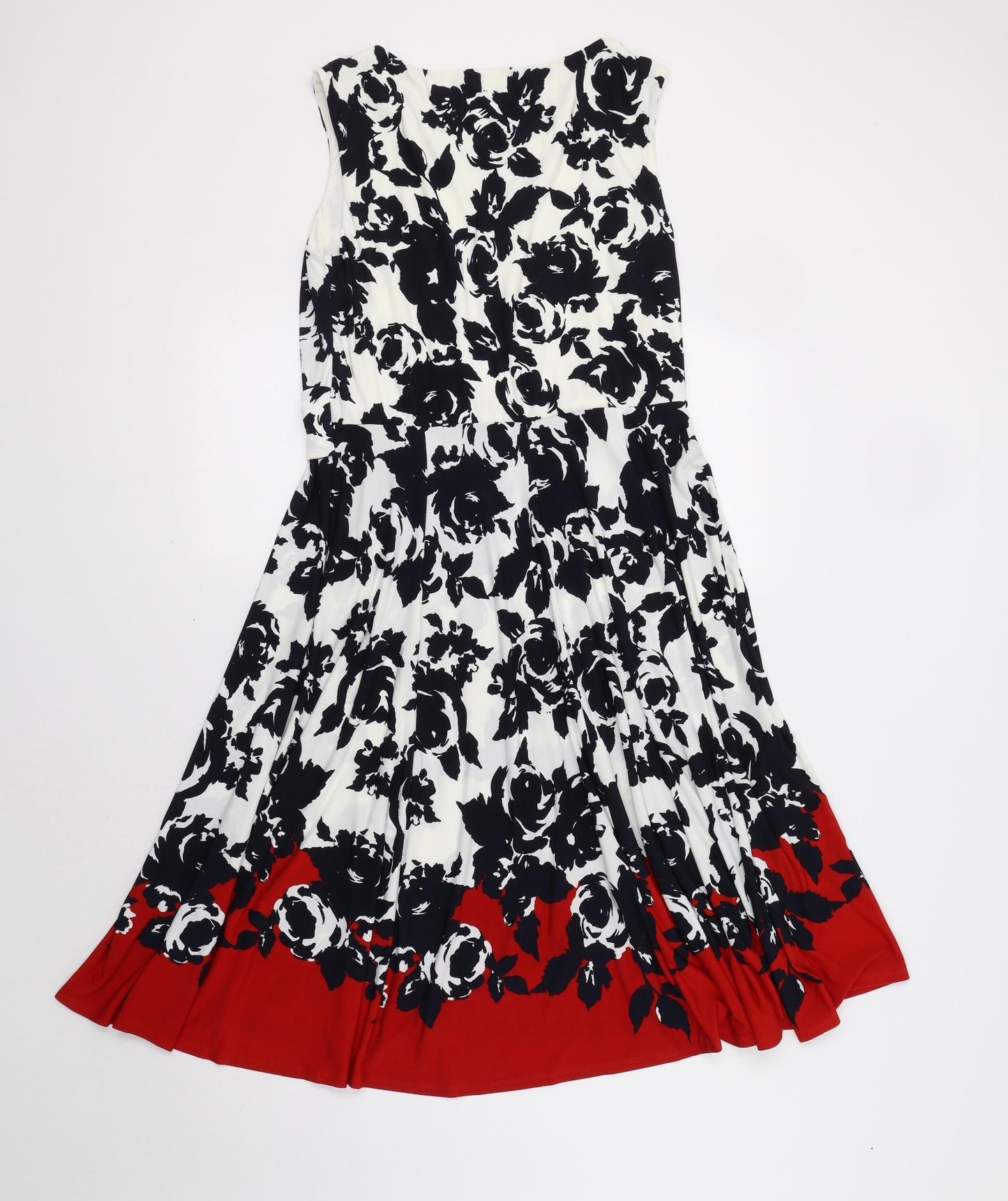 Roman Womens Blue Floral  Fit & Flare  Size 12