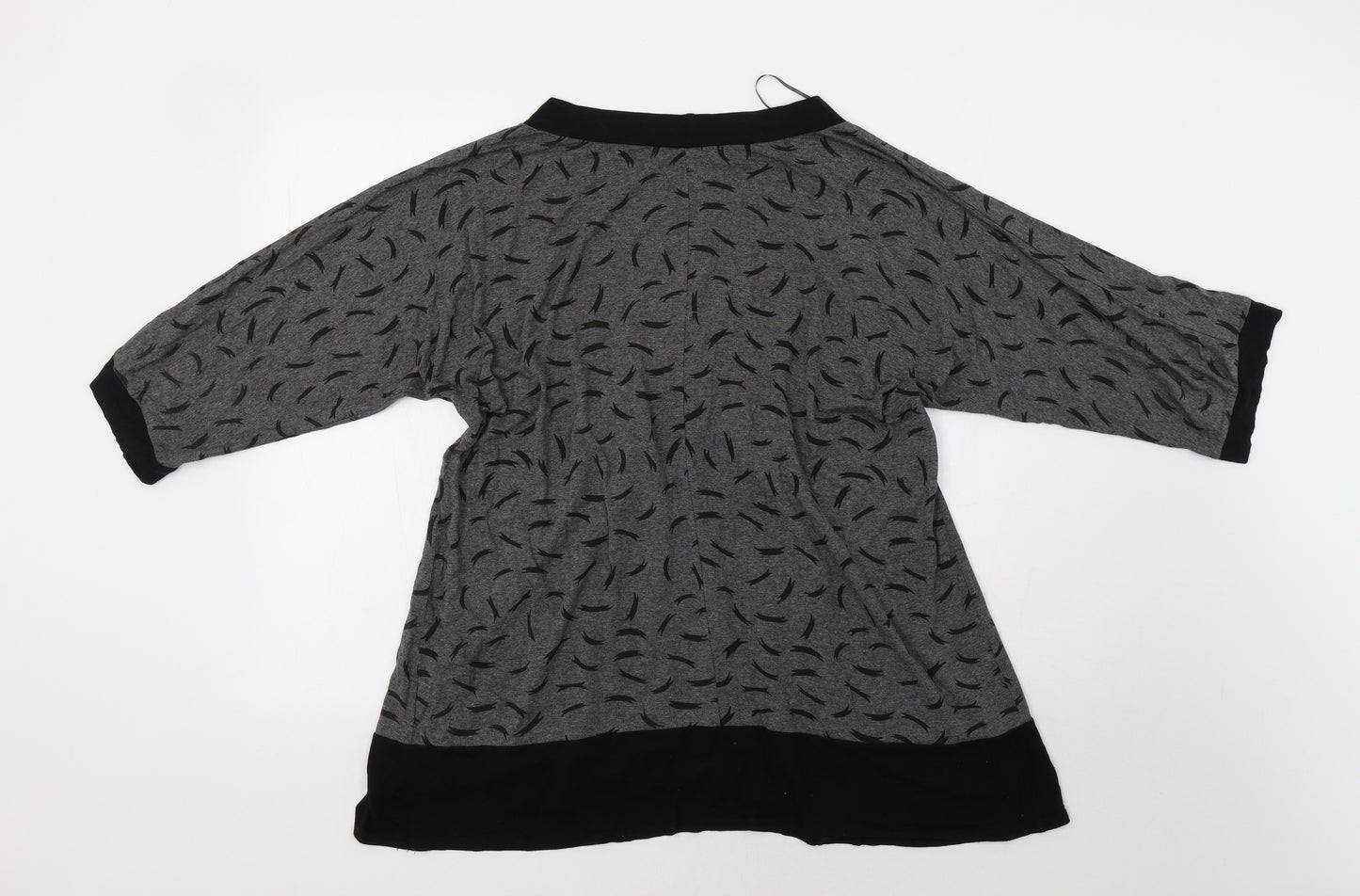 Blooming Marvellous Womens Grey Geometric  Tunic Blouse Size 14