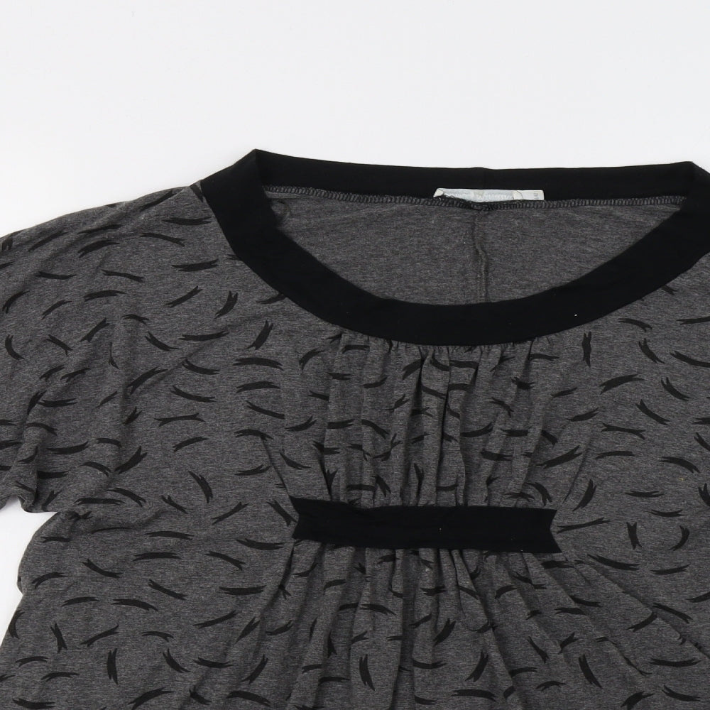 Blooming Marvellous Womens Grey Geometric  Tunic Blouse Size 14