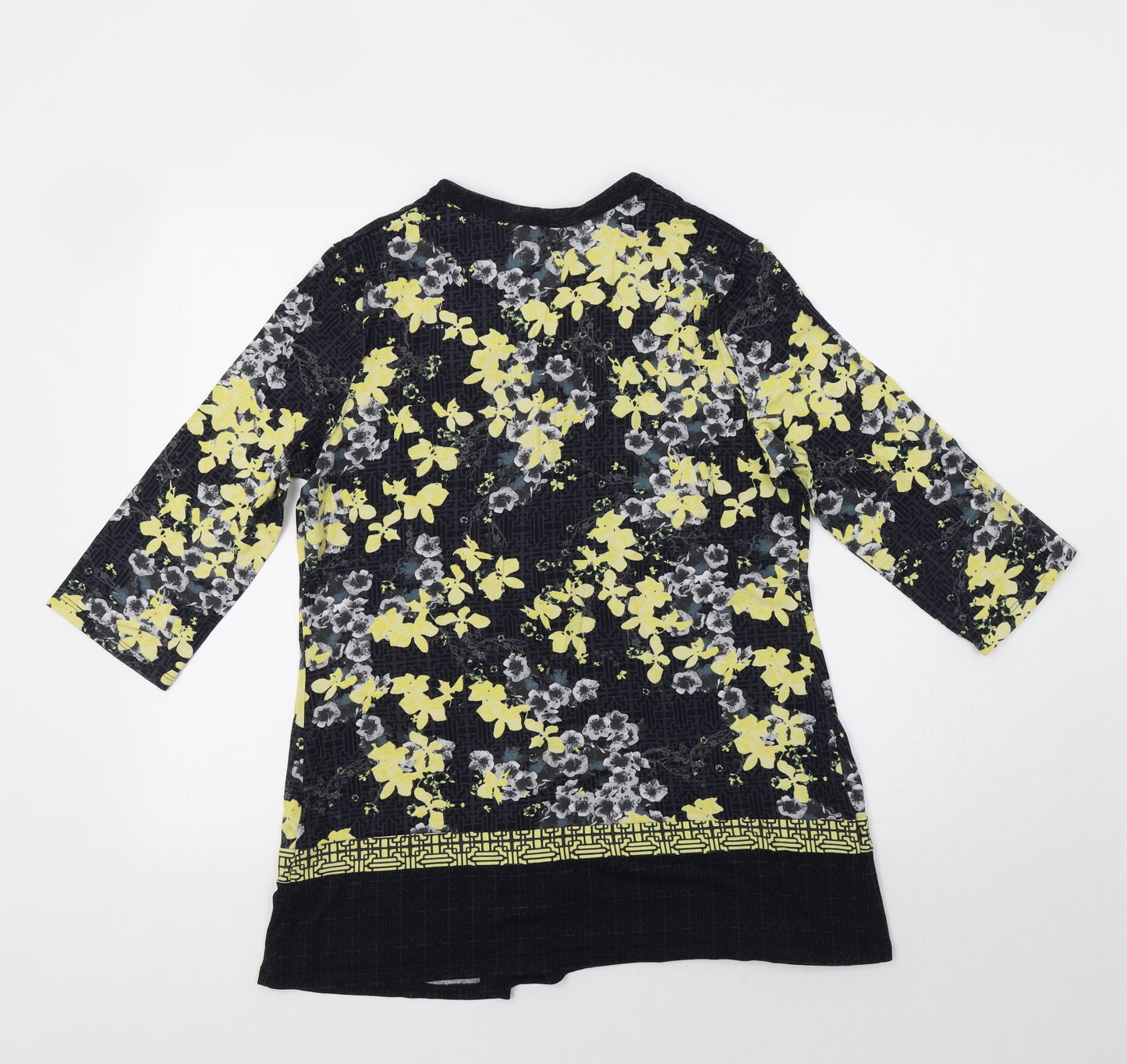 Per Una Womens Blue Floral  Tunic Blouse Size 14