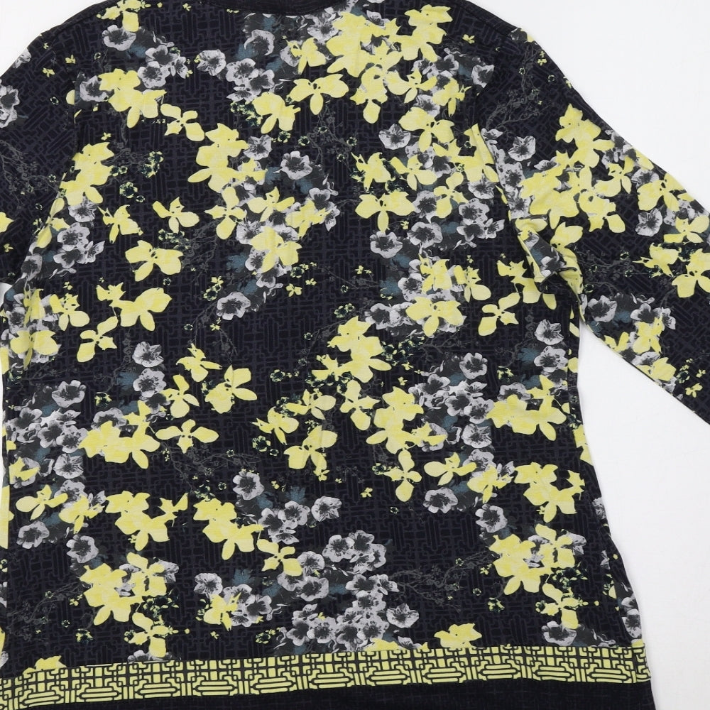 Per Una Womens Blue Floral  Tunic Blouse Size 14