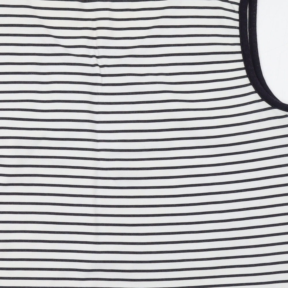 Club St Honore Womens White Striped  Basic Tank Size L