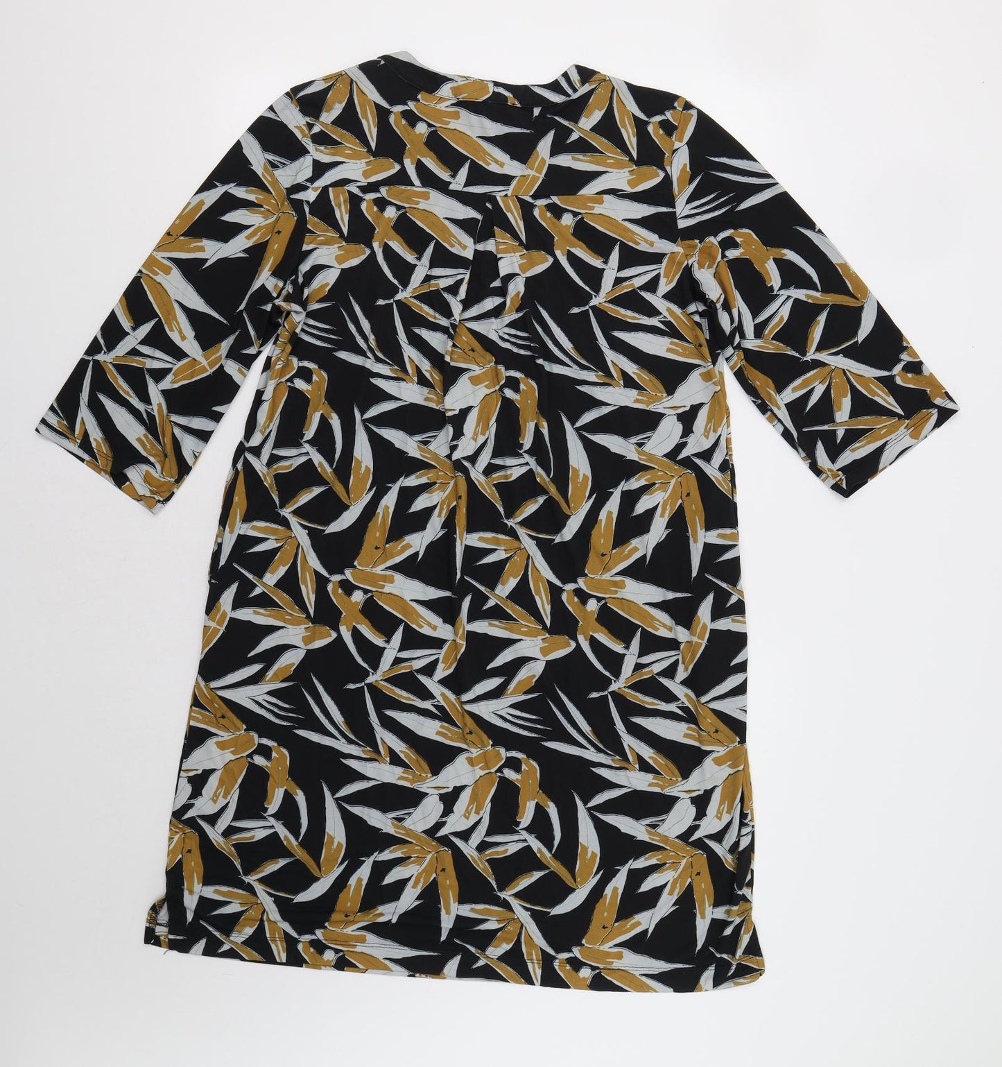 Together Womens Black Floral  A-Line  Size 14