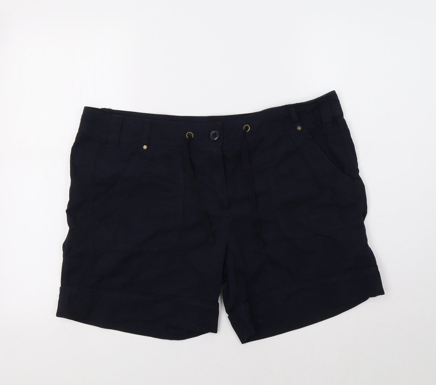 M&S Womens Blue   Cargo Shorts Size 18