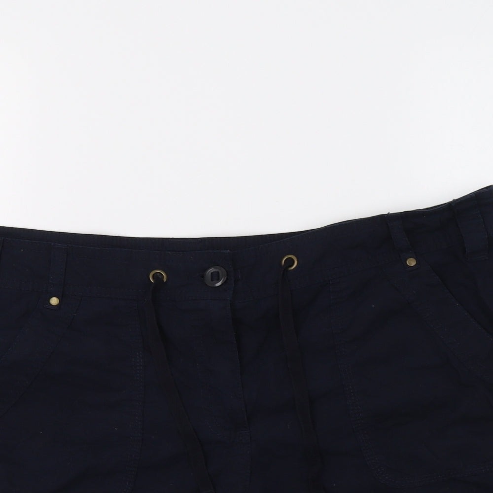 M&S Womens Blue   Cargo Shorts Size 18