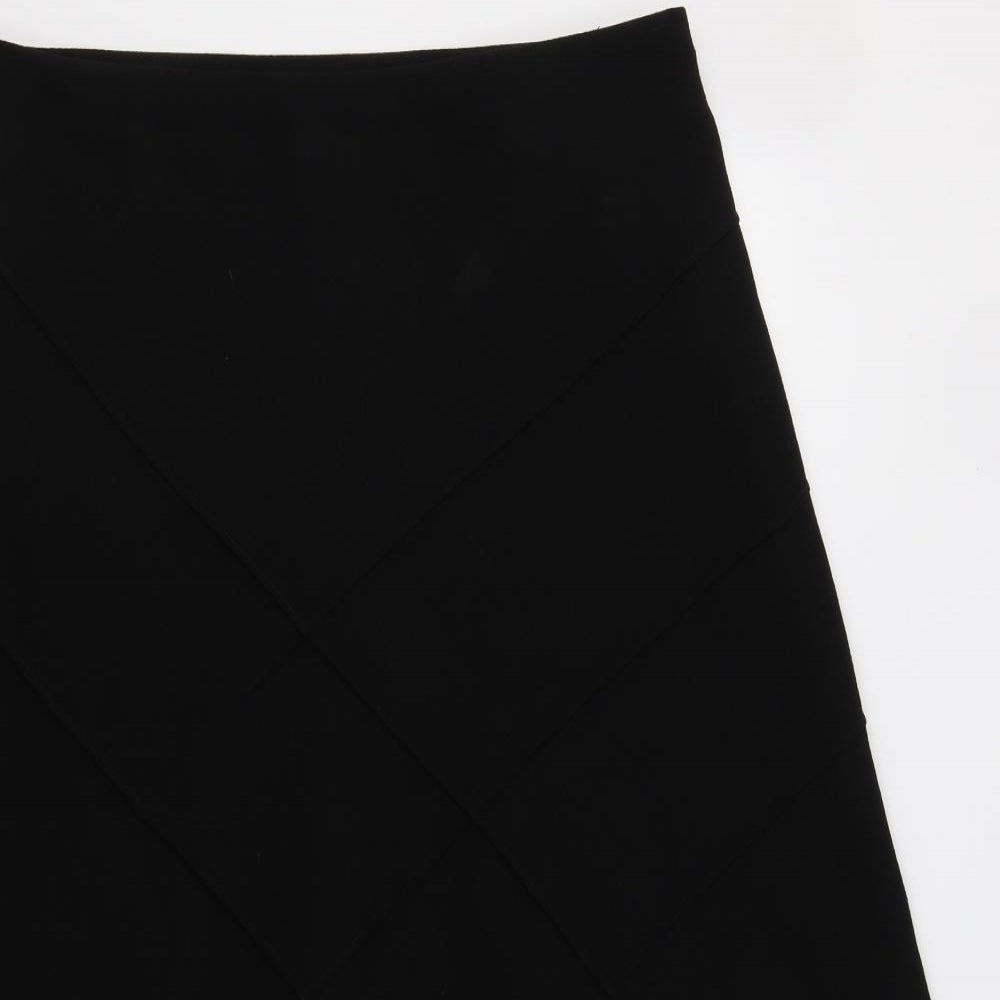 M&S Womens Black   A-Line Skirt Size 16