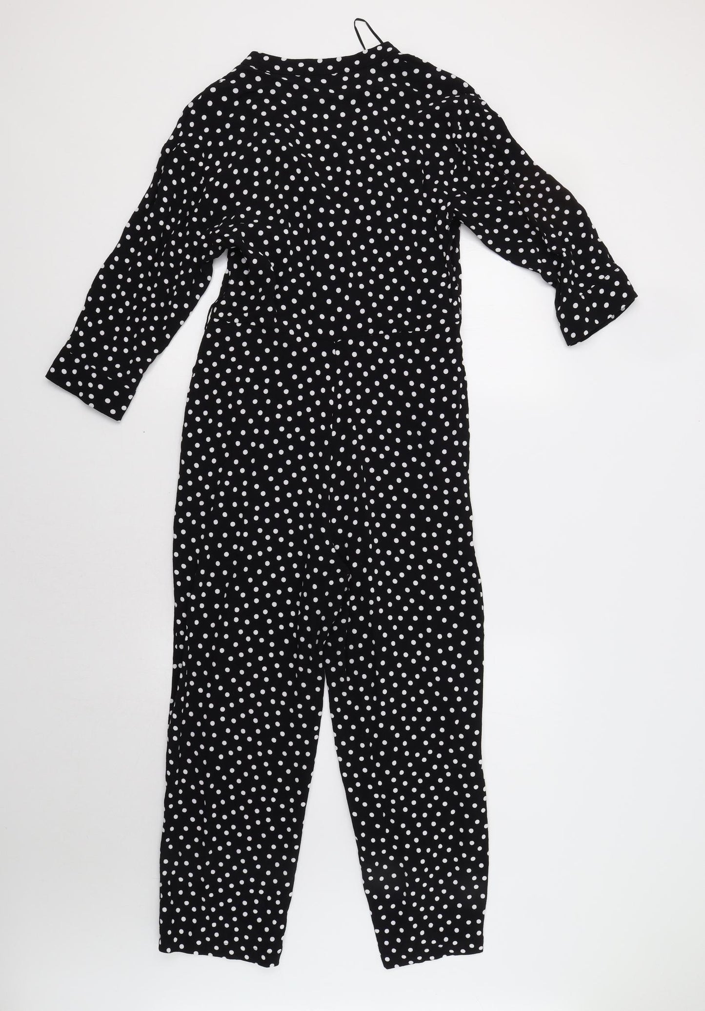 Zara Womens Black Polka Dot  Jumpsuit One-Piece Size S L23 in