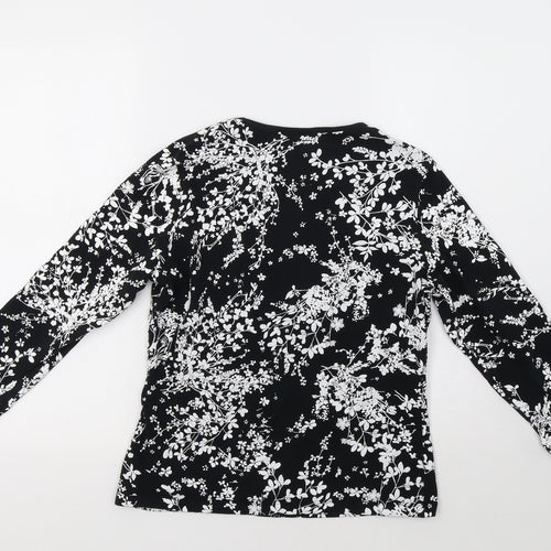 Mexx Womens Black Floral  Basic Blouse Size M