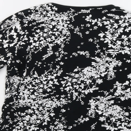 Mexx Womens Black Floral  Basic Blouse Size M