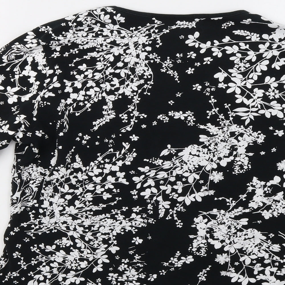 Mexx Womens Black Floral  Basic Blouse Size M