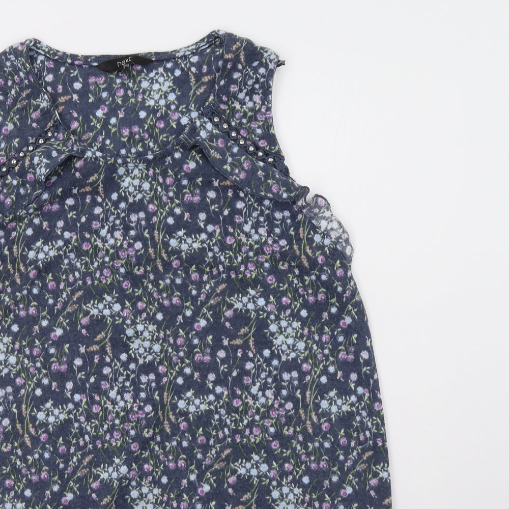 NEXT Womens Blue Floral  Tunic Tank Size 16