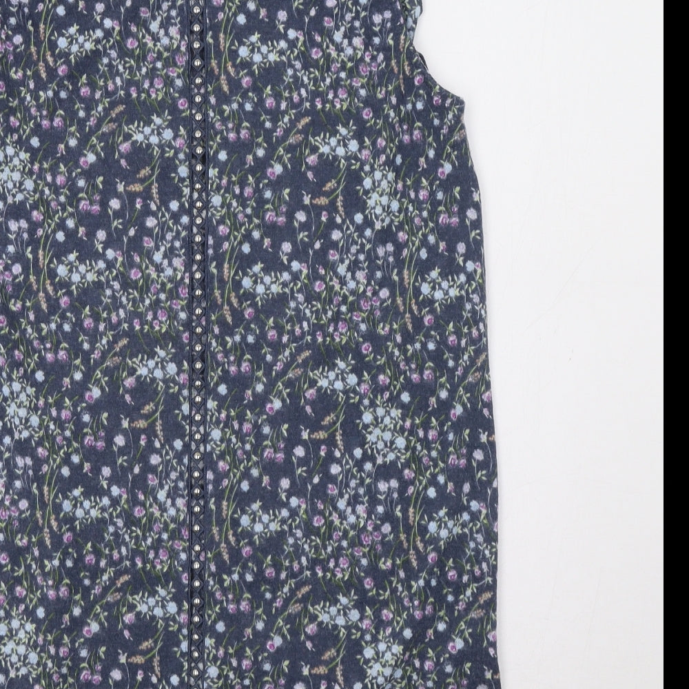 NEXT Womens Blue Floral  Tunic Tank Size 16