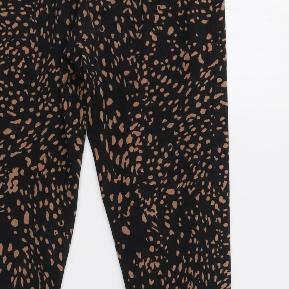 Primark Womens Black Animal Print  Jegging Leggings Size S L27 in