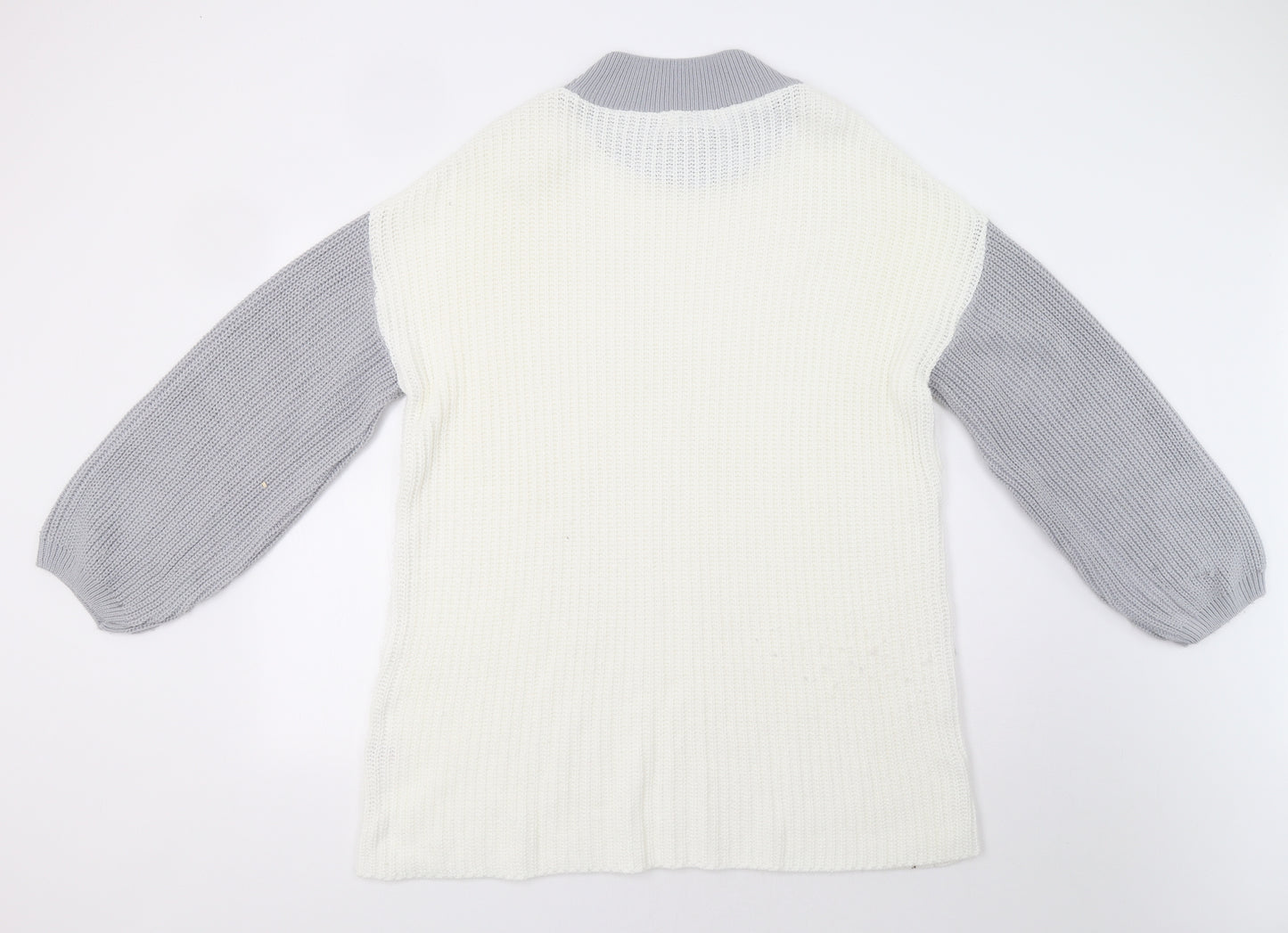 In the Style Womens White Colourblock  Jumper Dress  Size 8