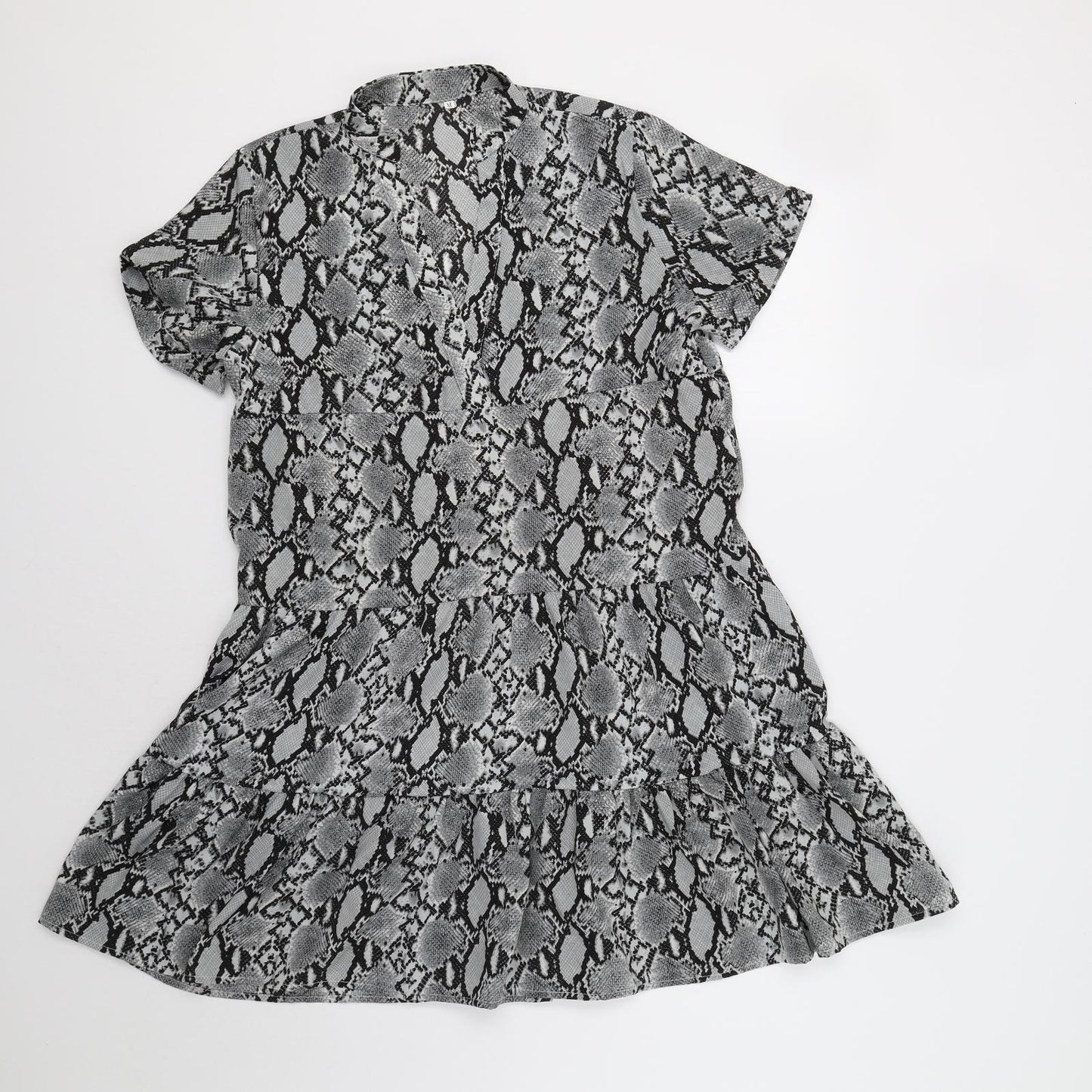 Preworn Womens Grey Animal Print  A-Line  Size M