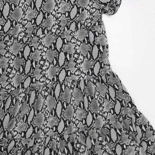 Preworn Womens Grey Animal Print  A-Line  Size M