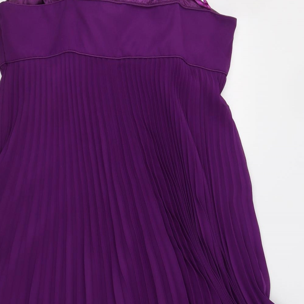 Debut Womens Purple   A-Line  Size 20  - Flower Detail