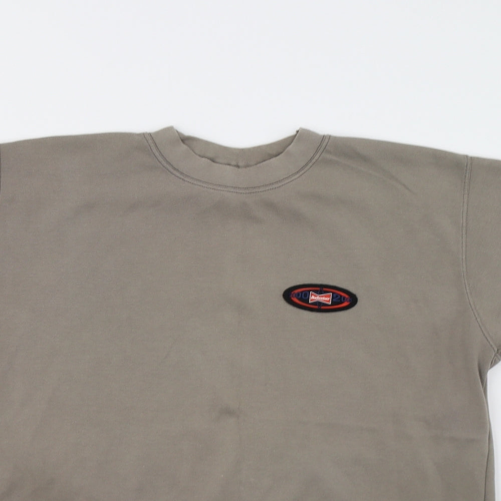 Budweiser Mens Beige    T-Shirt Size L