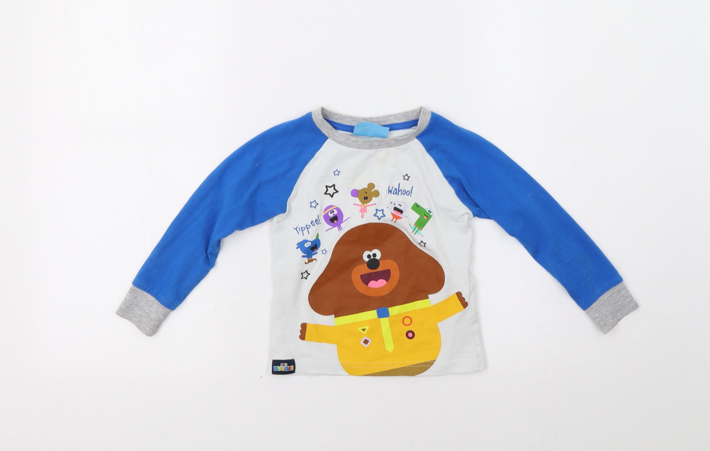 TU Boys Blue Colourblock  Basic Polo Size 2-3 Years  - Hey Duggee