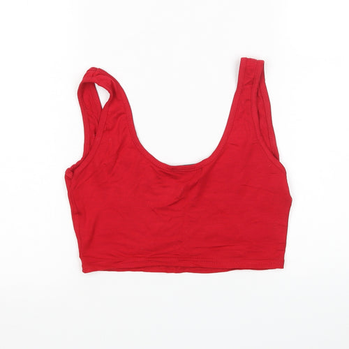 In the Style Womens Red   Cropped Tank Size 8