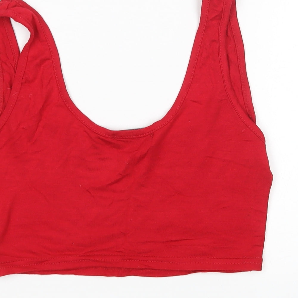 In the Style Womens Red   Cropped Tank Size 8