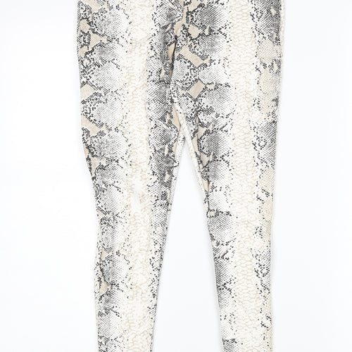 PRETTYLITTLETHING Womens Multicoloured Animal Print  Capri Leggings Size 6 L27 in
