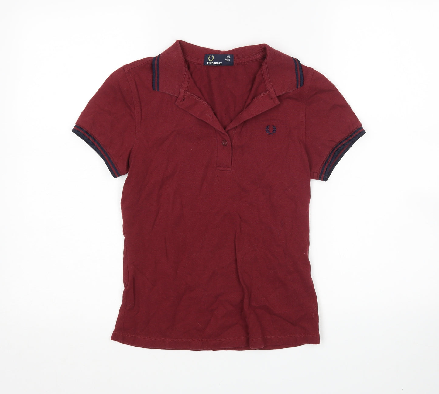 Fred Perry Womens Red   Basic Polo Size 8